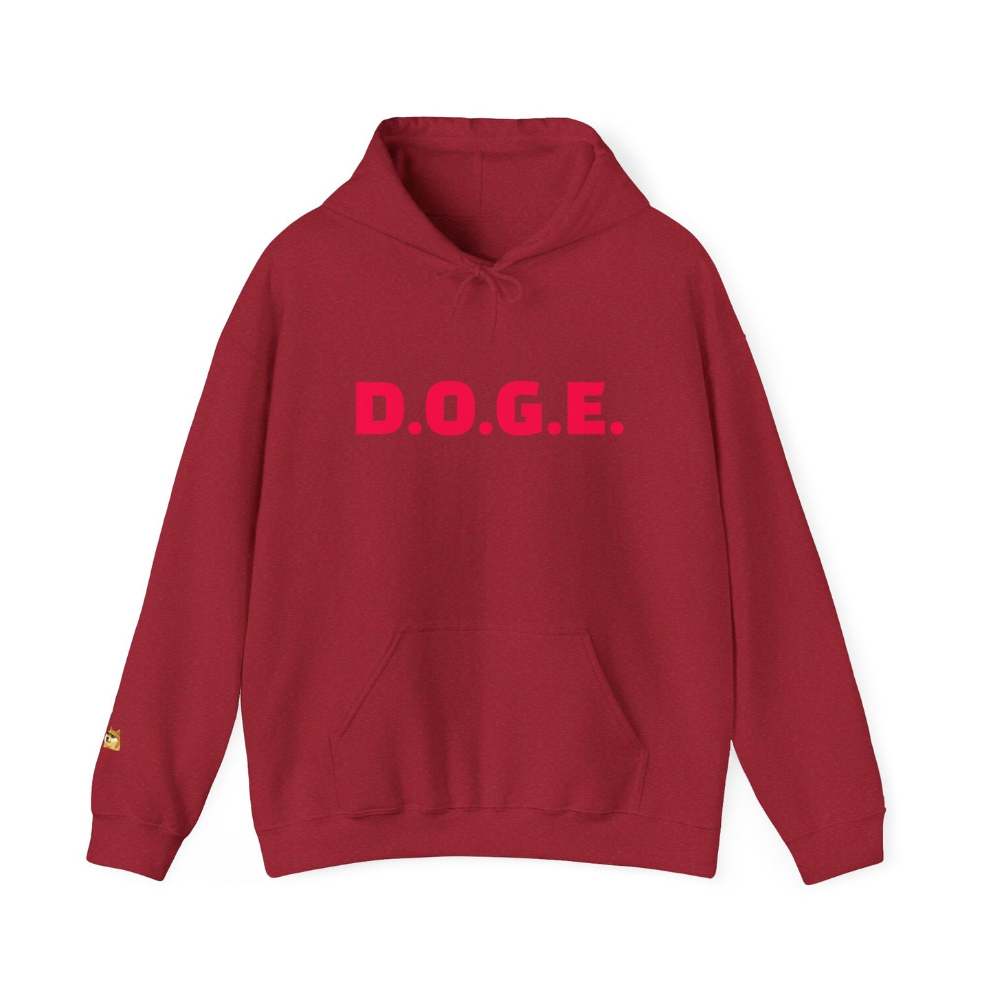 RED D.O.G.E. Unisex Heavy Blend™ Hooded Sweatshirt - Department of Government Efficiency.